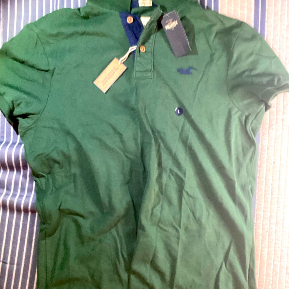 Brand New Hollister Collared Epic Flex Shirt, Size-L